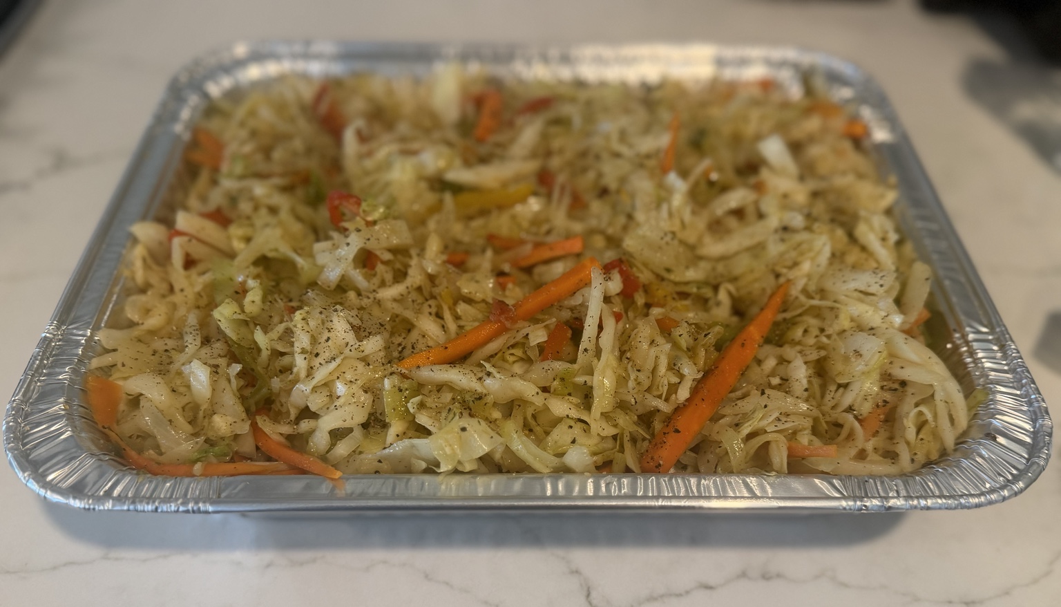 Cooked cabbage with carrots
